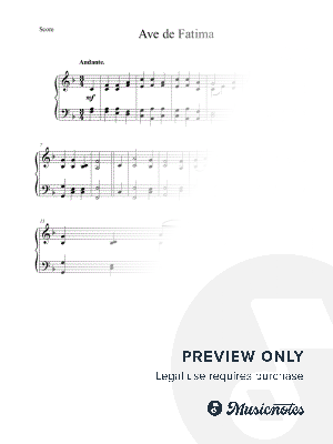 Ave de Fatima by Joshua Choe - Sheet Music