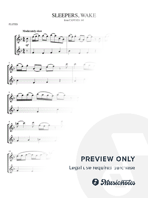 Sleepers, Wake (from Cantata 140) by Mark Phillips - Sheet Music