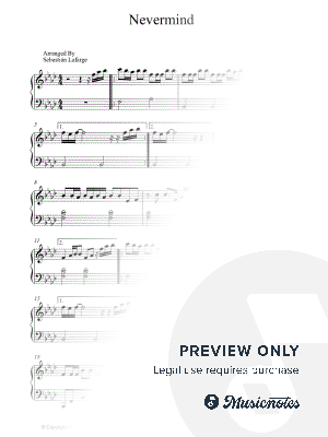 Nevermind by Sebastian Lafarge - Sheet Music