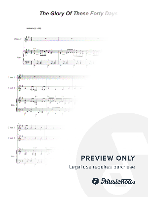 The Glory Of These Forty Days (Duet for C-Instruments) by Stephen DeCesare - Sheet Music