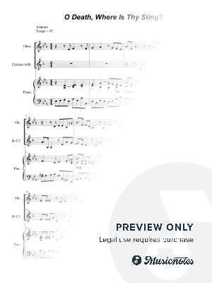 O Death, Where Is Thy Sting? (Duet for Oboe and Bb-Clarinet)
