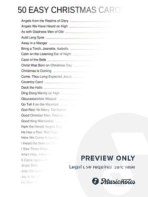 Christmas Carols Sheet Music Collection | 50 Songs | Easy Piano | Christmas Songs | Lyrics, Chords, Fingering Included | Simple Arrangements for Beginner Pianists | Simple Sheet Music | Beginner Version | Easy Arrangement | Video Tutorial 