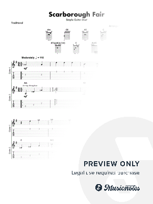 Scarborough Fair (Simple Guitar Duet)