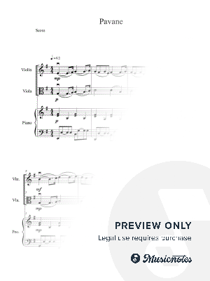 Pavane (Violin and Viola Duet with Piano Accompaniment) by B. C. Dockery - Sheet Music