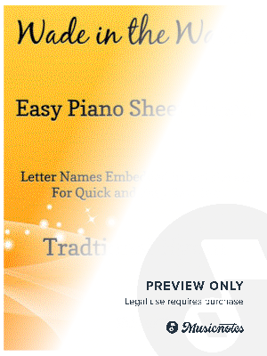 Wade in the Water Easy Piano Sheet Music