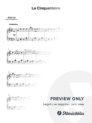 La Cinquantaine by Music Lah - Sheet Music