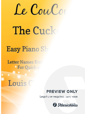 Le Coucou the Cuckoo Easy Piano Sheet Music