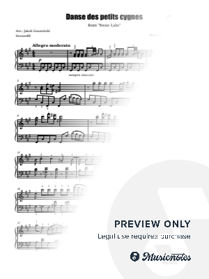 Dance of the little swans (from Swan Lake by P. Tchaikovsky) - Piano Cover for Intermediate (3/5) - version 03