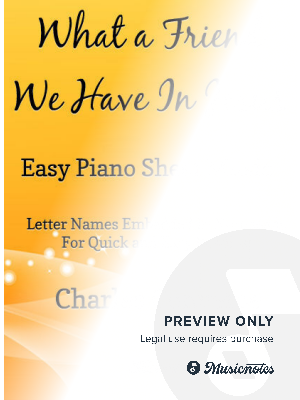 What a Friend We Have In Jesus Easy Piano Sheet Music