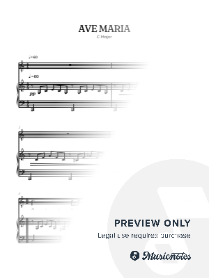 Schubert • Ave Maria • tenor sheet music with piano accompaniment [C]