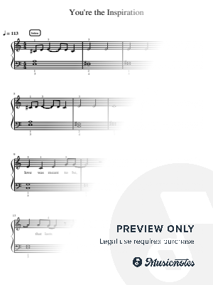 You're the Inspiration - Intermediate by Simply Piano - Sheet Music