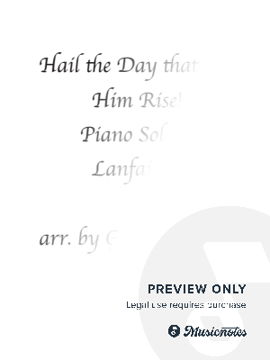 Hail The Day That Sees Him Rise Lanfair Piano Solo by Gene Roberson - Sheet Music