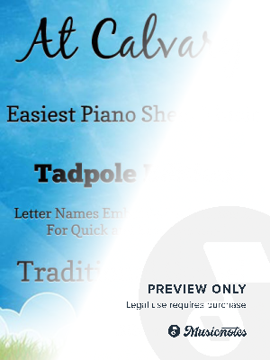  At Calvary Easy Piano Sheet Music 2nd Edition by SilverTonalities - Sheet Music