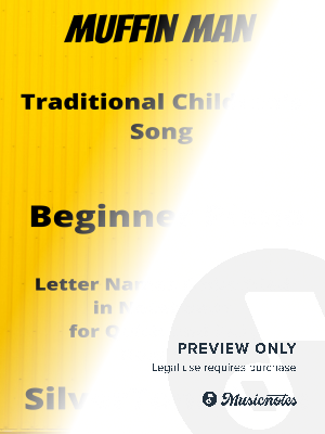 The Muffin Man Beginner Piano Sheet Music by SilverTonalities - Sheet Music