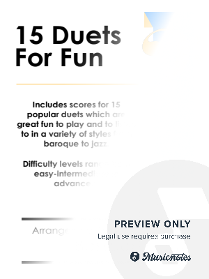 15 Bassoon Duets for Fun (popular classics) - various levels by Austin Ralphson - Sheet Music