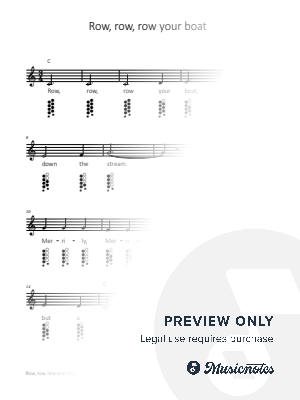 Row, row, row your boat by songbooks.info - Sheet Music