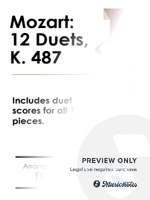 COMPLETE Mozart 12 duets, K. 487 - flute and clarinet duet