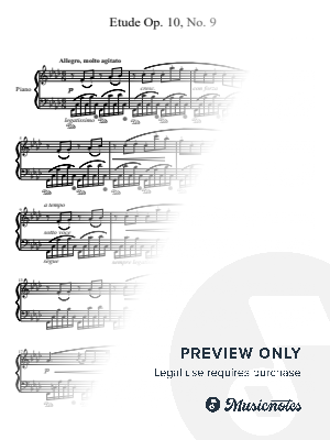 Etude Op. 10, No. 9 - Frédéric Chopin by Nivek Piano - Sheet Music