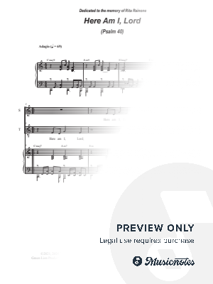 Here Am I, Lord (Psalm 40) (Duet for Soprano and Tenor solo)