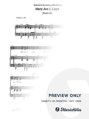 Here Am I, Lord (Psalm 40) (Vocal solo)