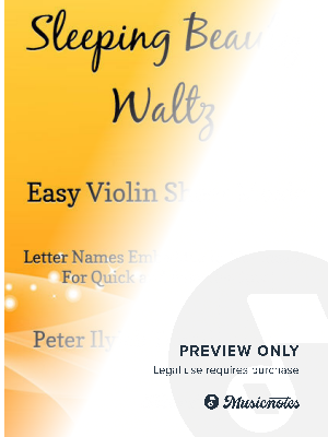Sleeping Beauty Waltz Easy Violin Sheet Music