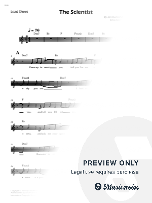 The Scientist - Lead Sheet by Sheet Music To Play Editions - Sheet Music