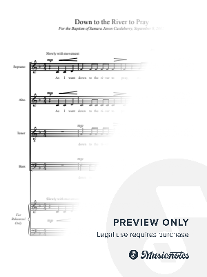 Down to the River to Pray (SATB)