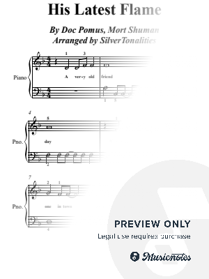 (Marie's the Name) His Latest Flame Easy Piano