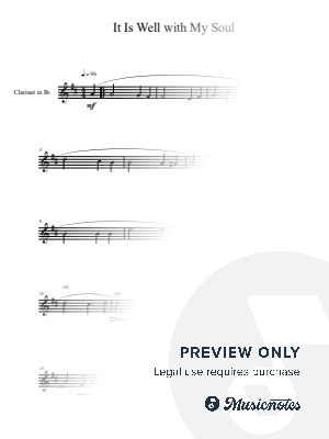  It Is Well with My Soul (Clarinet Solo) by B. C. Dockery - Sheet Music