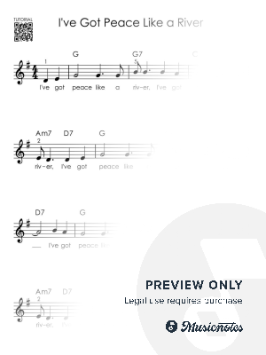 I've Got Peace Like a River - Piano Tutorial for Beginners I Easy Hymn Sheet Music