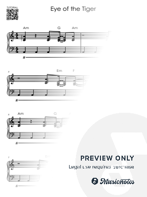 Eye of the Tiger I Piano Tutorial I Easy Sheet Music for Beginners