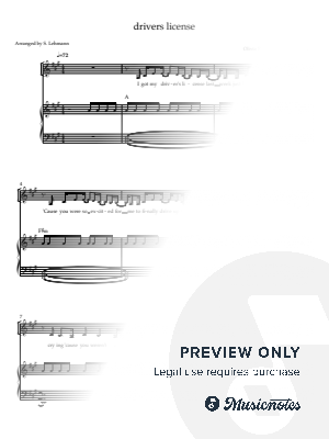 drivers license by S Lehmann - Sheet Music