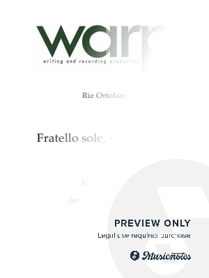 Fratello sole, sorella luna - Dolce sentire by Marco  Beretta - Sheet Music