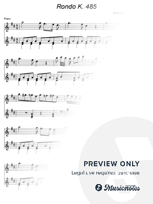 Rondo in D Major, K. 485 - Wolfgang Amadeus Mozart