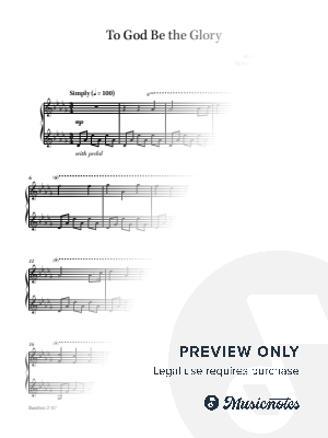 To God Be the Glory (new age piano)