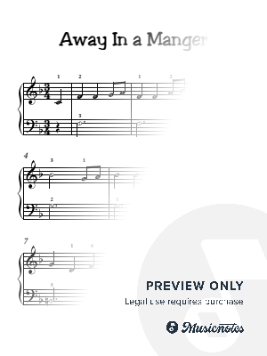 Away in a Manger - Easy Piano