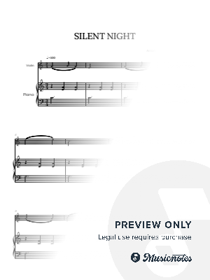 Silent Night • Christmas Song | violin sheet music w/ piano accompaniment