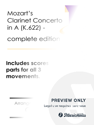COMPLETE Mozart Clarinet Concerto in A (K.622) - clarinet quintet