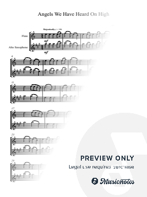 Angels We Have Heard On High - Flute & Alto Saxophone Duet - Tradional Carol