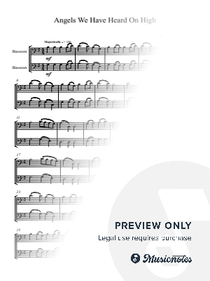 Angels We Have Heard On High - Bassoon Duet - Traditional Carol
