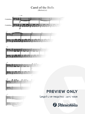 Carol of the Bells (Shchdryk) - Contrabass Duet - Full version