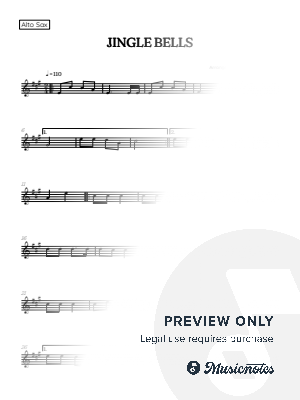 Jingle Bells • Christmas Song | alto sax sheet music