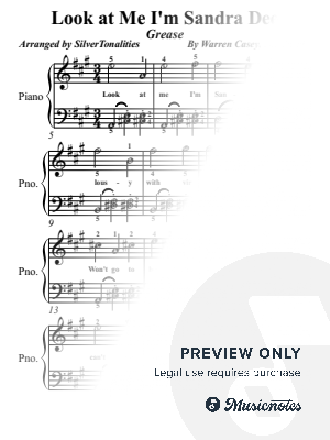 Look at Me, I'm Sandra Dee Easy Piano