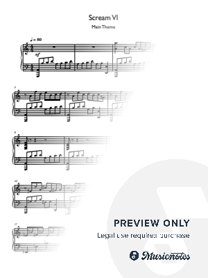 Scream IV - Opening Theme by AmiRRezA - Sheet Music