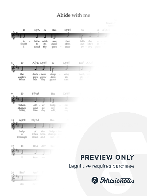 Abide with me by Kåre Øgreid - Sheet Music