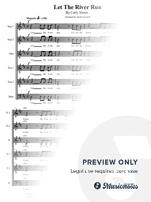 Let the River Run (SSATTB a cappella)