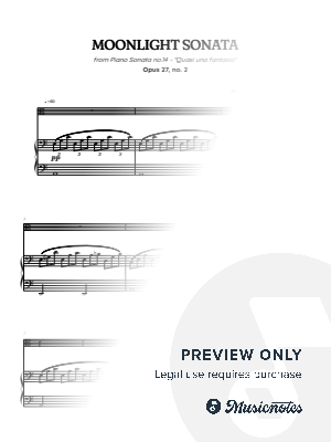 Beethoven • Moonlight Sonata | easy viola sheet music w/ piano accompaniment