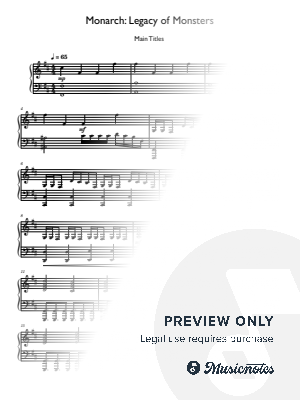 Main Titles from Monarch: Legacy of Monsters by AmiRRezA - Sheet Music