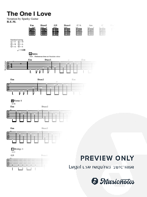 The One I Love by SparkyGuitar - Sheet Music