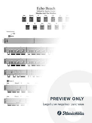 Echo Beach by SparkyGuitar - Sheet Music